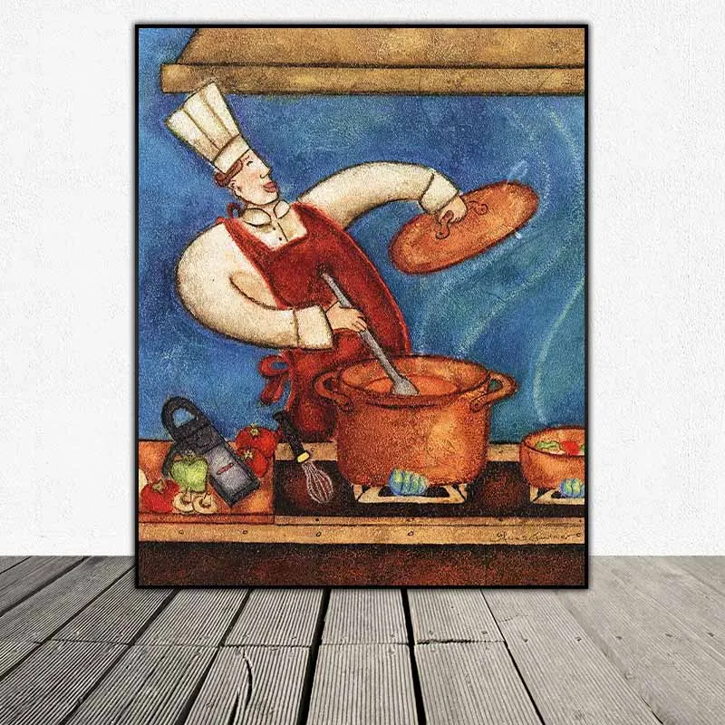 Tranh về các đầu bếp của họa sĩ Aline Gauthier