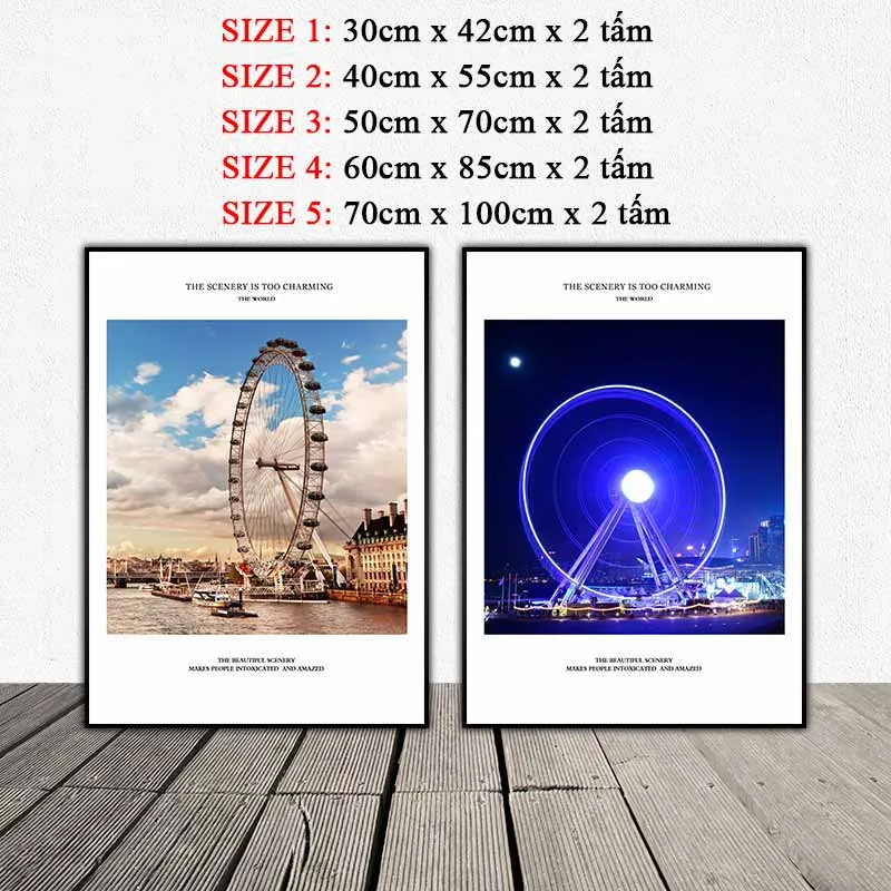 Tranh vòng đu quay lớn ở London và Washington