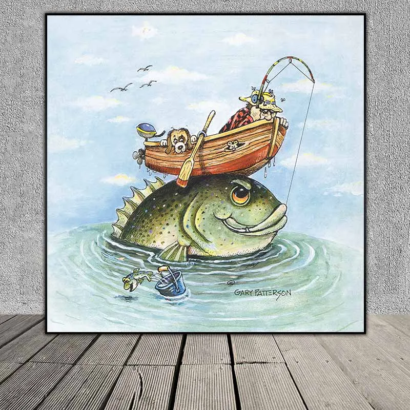 Tranh bộ sưu tập câu cá của họa sĩ Gary Petterson