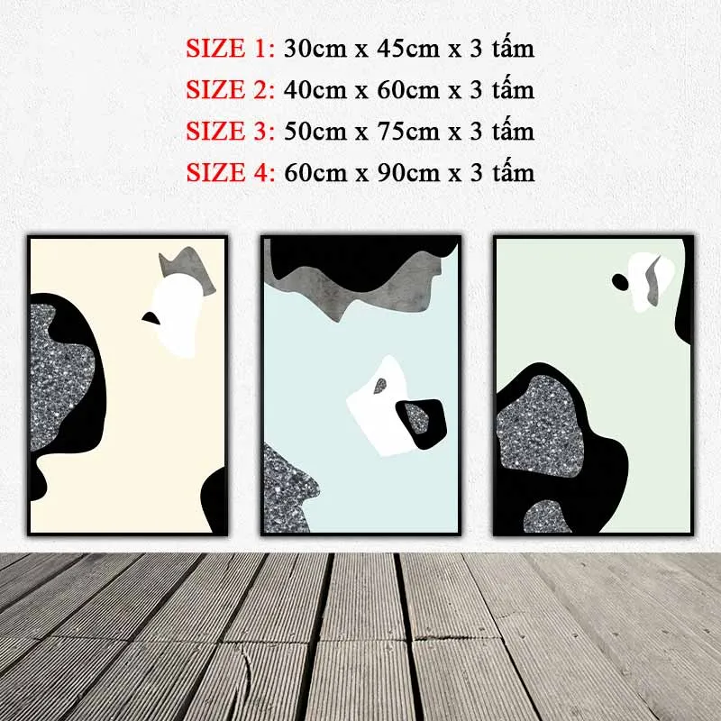 Tranh trừu tượng các hình dạng ngẫu nhiên