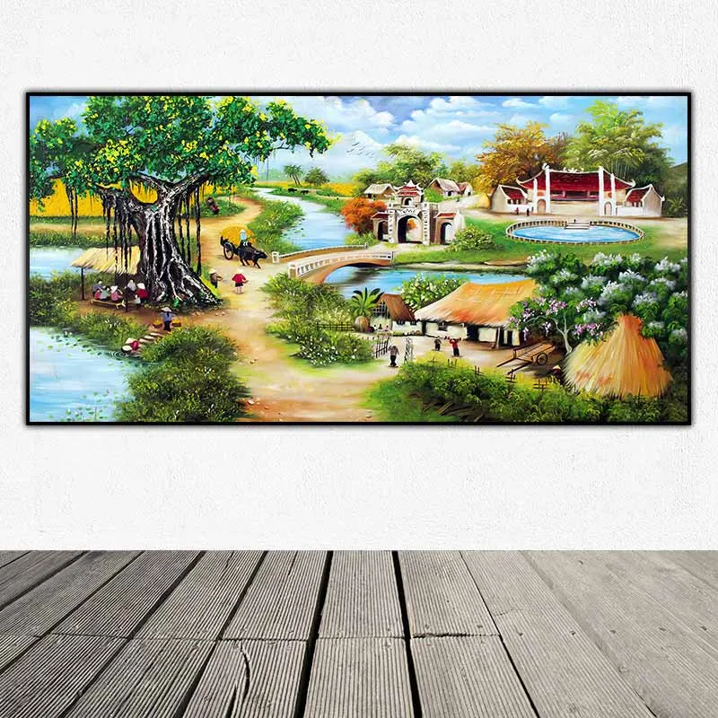 Tranh phong cảnh đồng quê Việt Nam