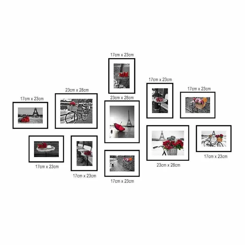 Tranh hoa hồng trên nền phong cảnh đen trắng