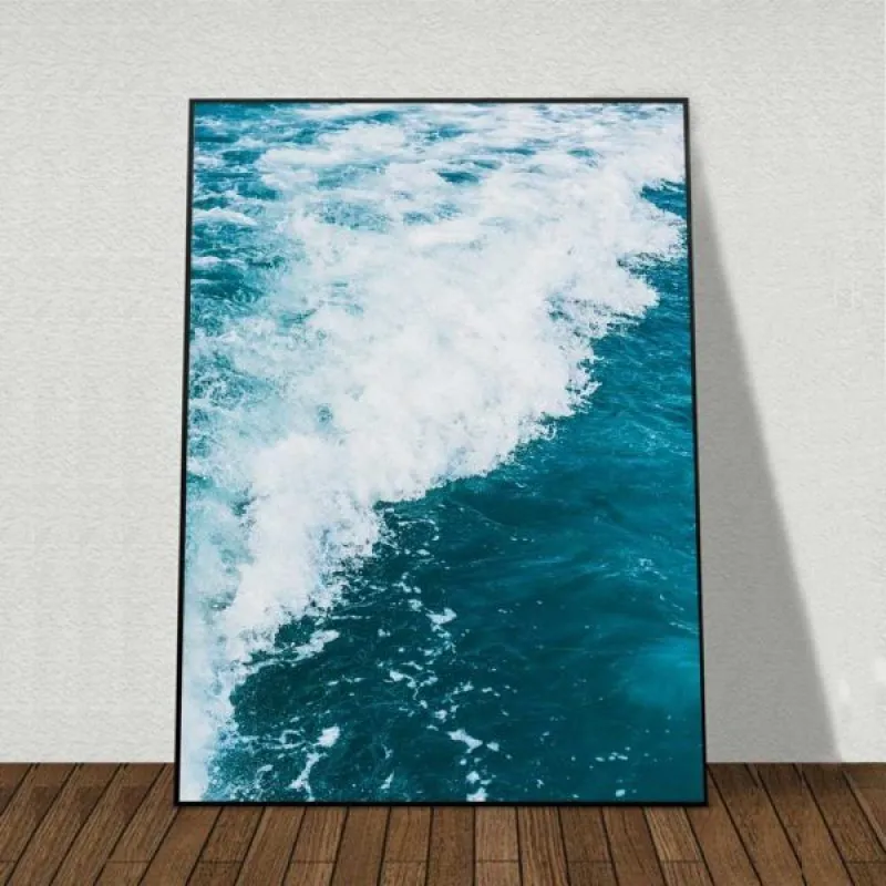 Tranh canvas Scandinavian phong cảnh biển kết hợp chữ