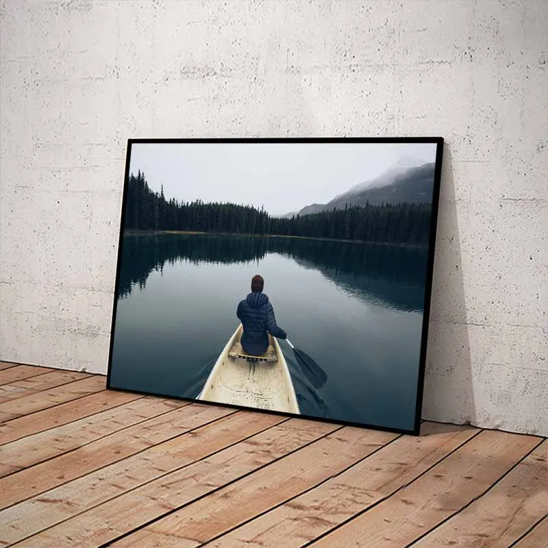 Tranh phong cảnh biển, dòng sông và ngọn rừng thông