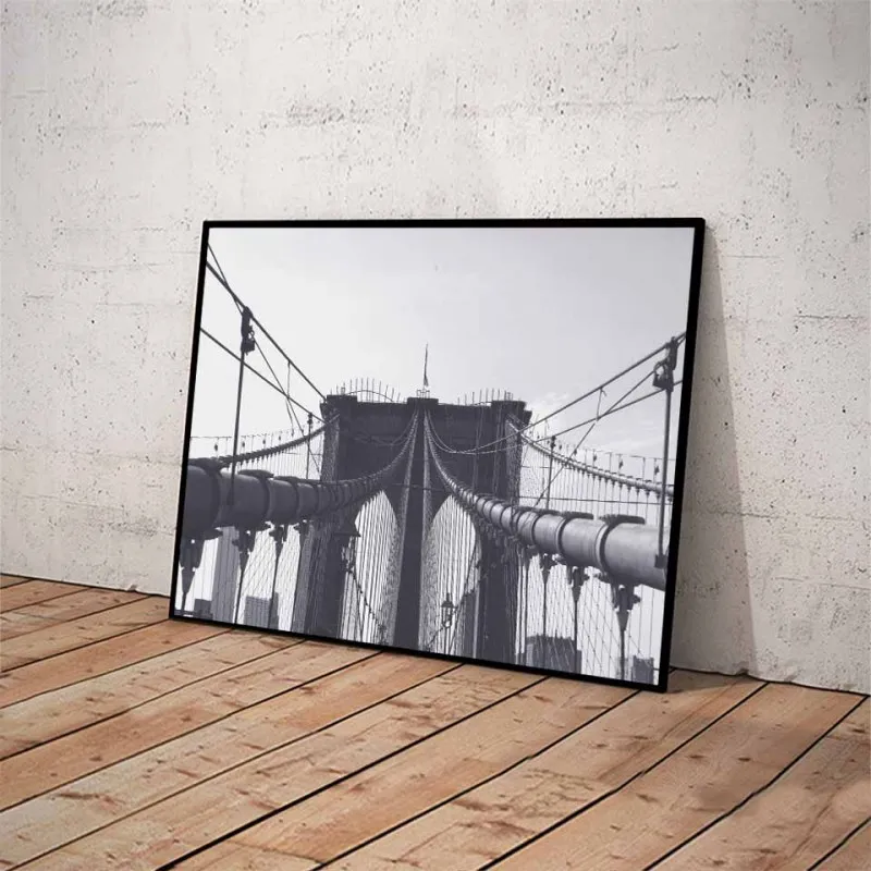 Tranh canvas Scandinavian phong cảnh trắng đen