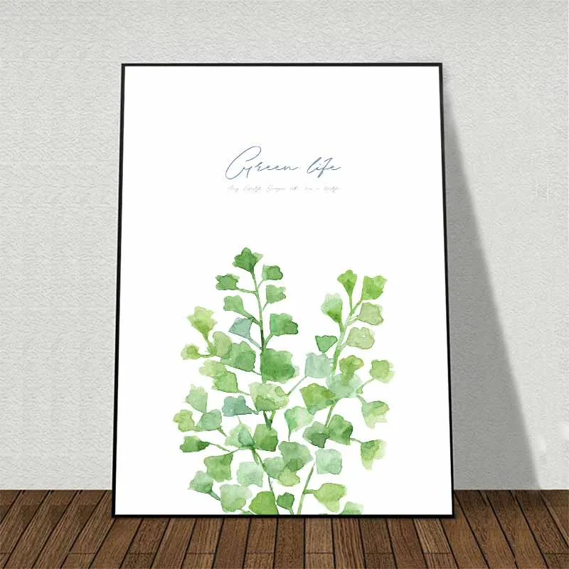 Tranh Scandinavian lá cây nhiệt đới