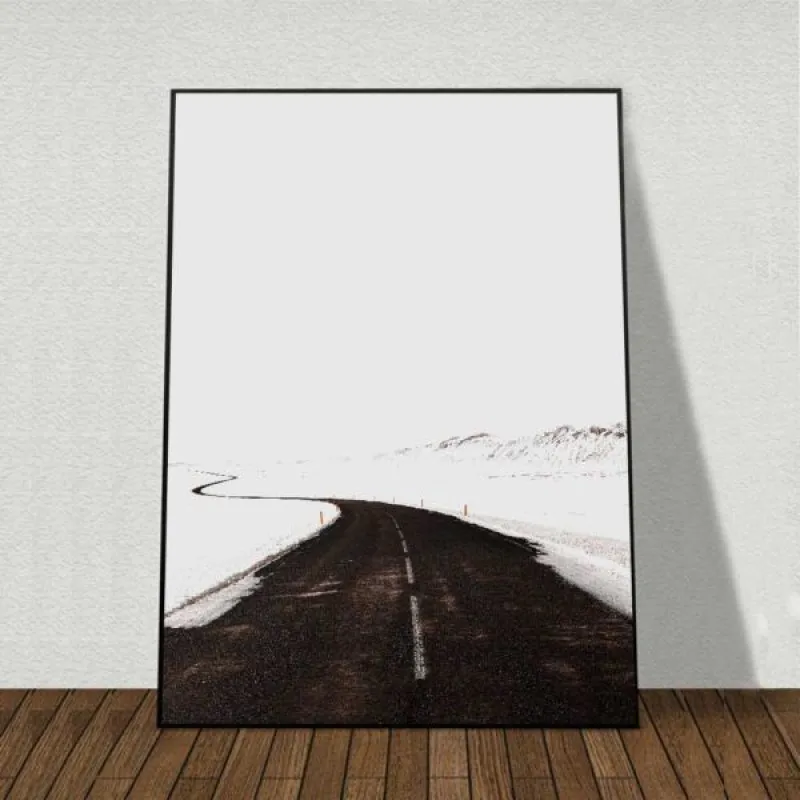 Tranh Scandinavian phong cảnh với các đường nét đơn giản