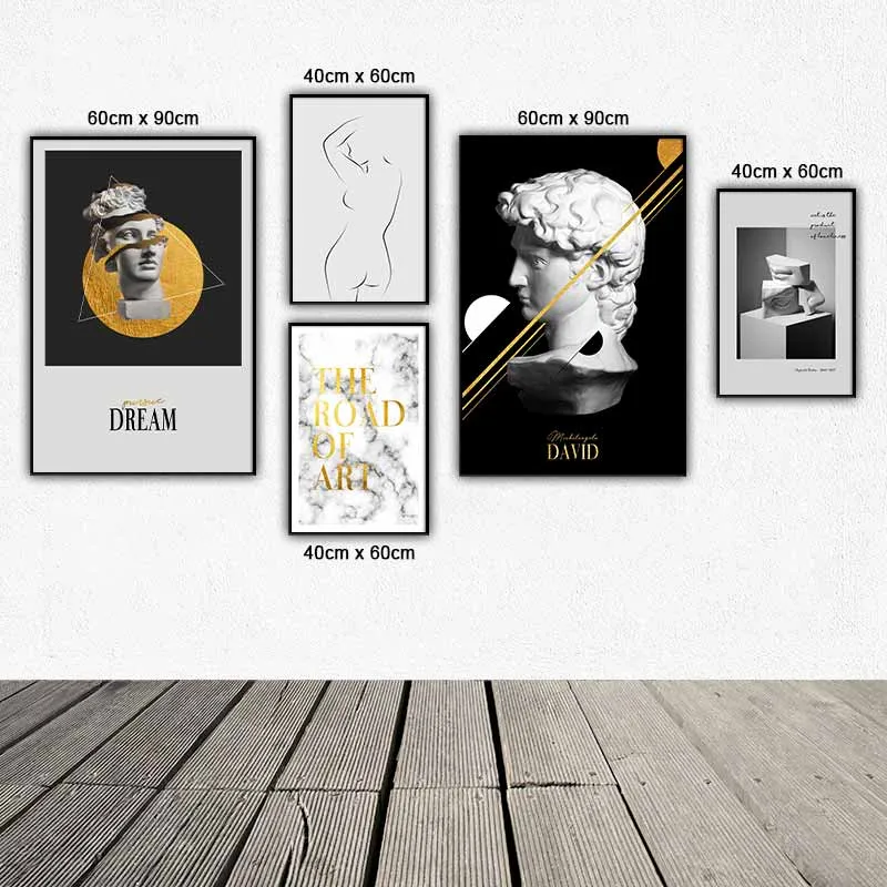 Tranh tượng thạch cao và các đường nét