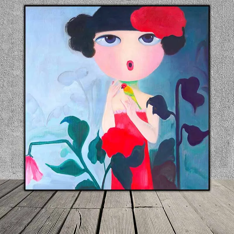 Tranh cô gái theo trường phái siêu thực của họa sĩ Li Li