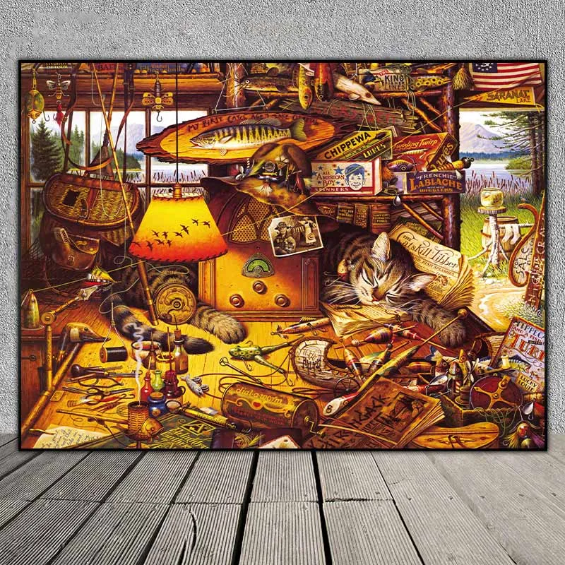 Bộ tranh mèo dễ thương treo phòng bé - Charles M. Wysocki, Jr.