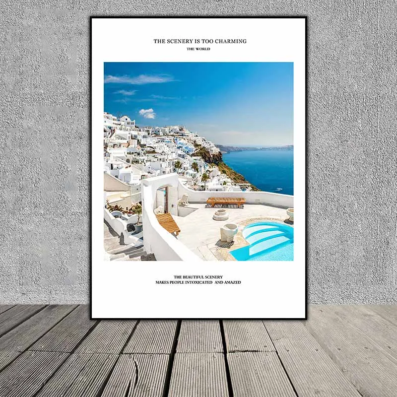 Tranh phong cảnh hòn đảo Santorini, Hy Lạp