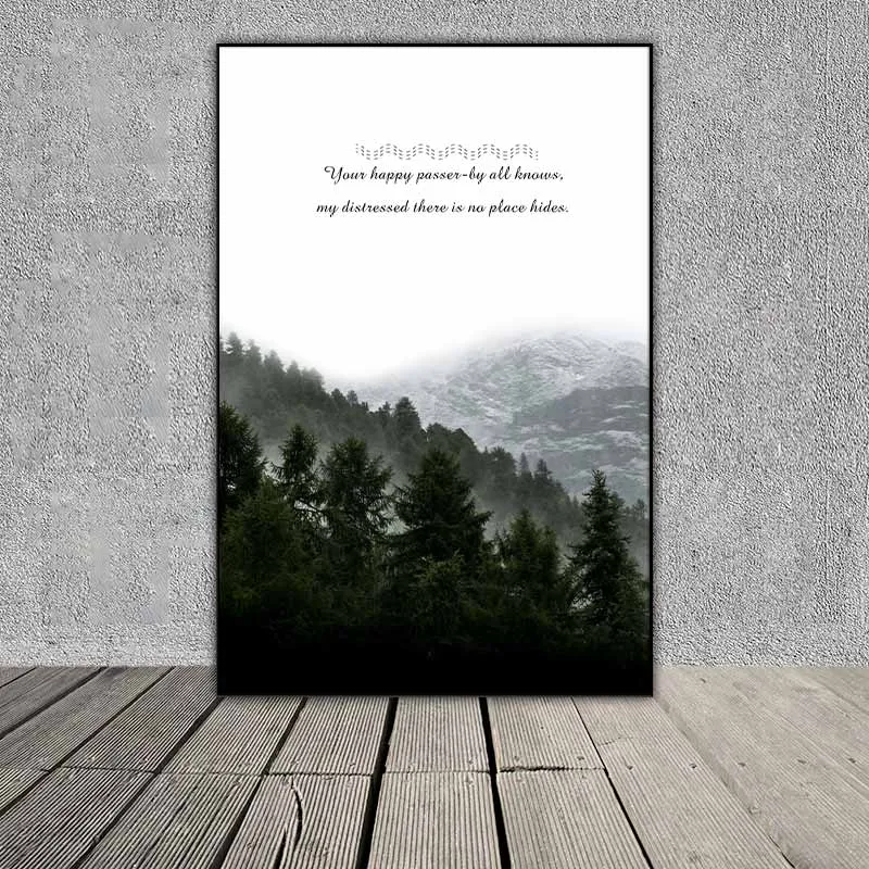 Tranh phong cảnh rừng và núi đồi