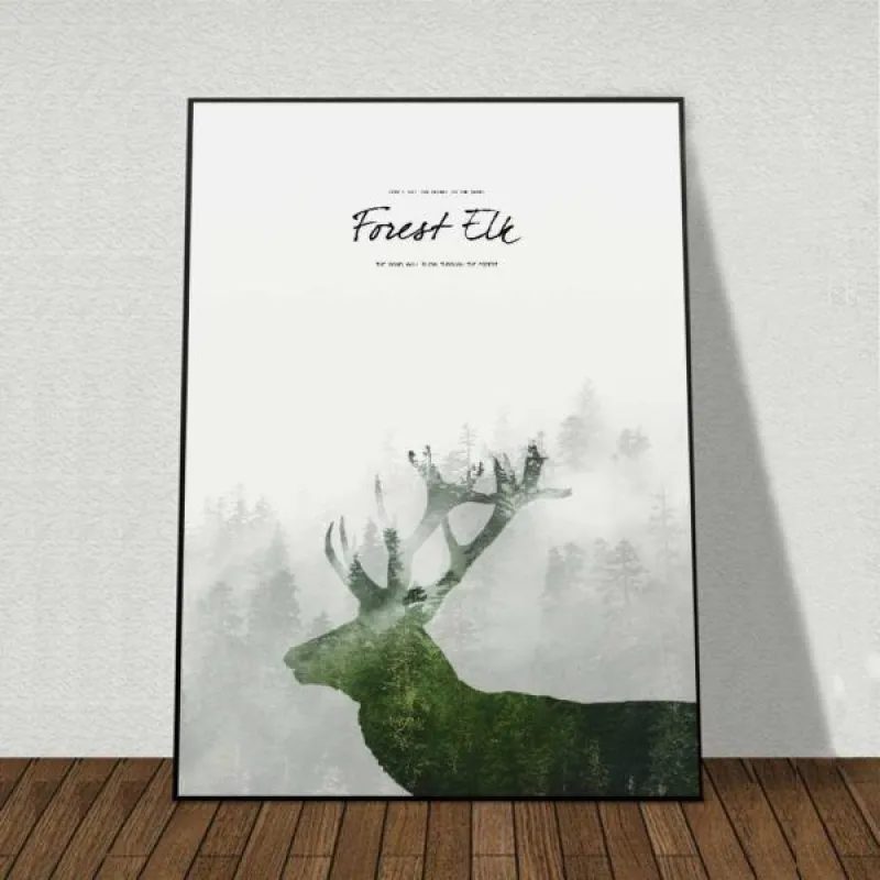 Tranh Bắc Âu Scandinavian lá cây