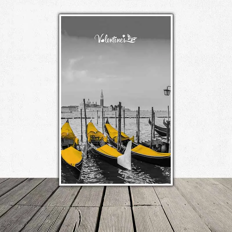 Tranh phong cảnh scandinavian dòng sông venice nước ý