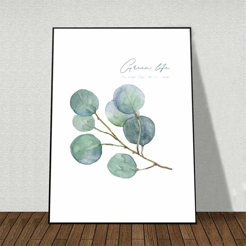 Tranh Scandinavian lá cây nhiệt đới