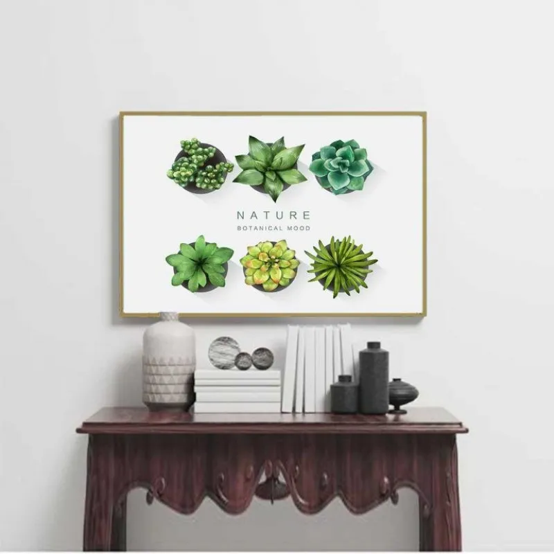 Tranh Bắc Âu Scandinavian lá cây nhiệt đới