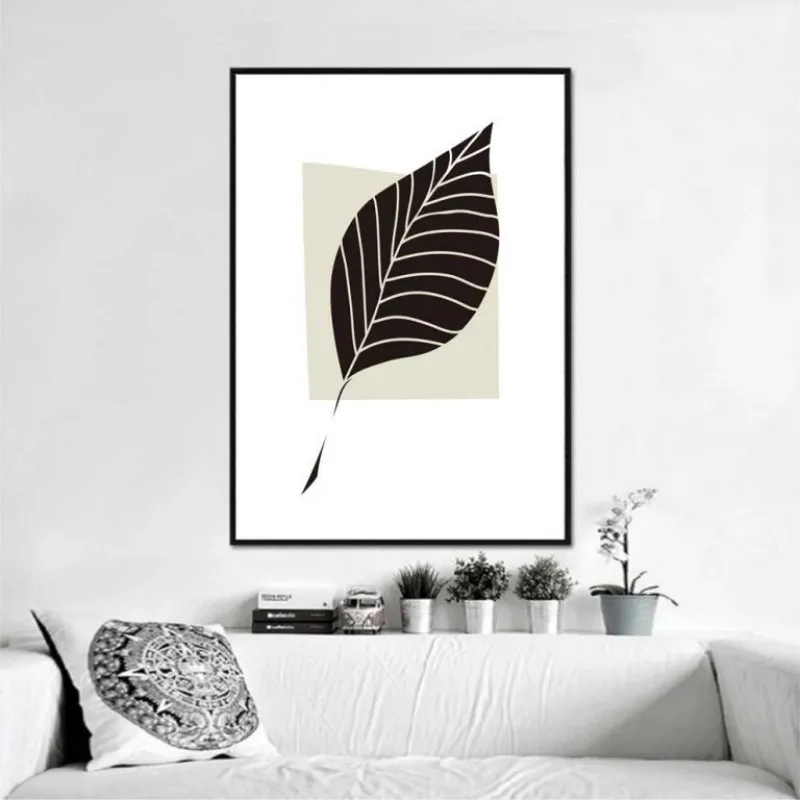 Tranh Scandinavian nai và cái khối hình học trừu tượng