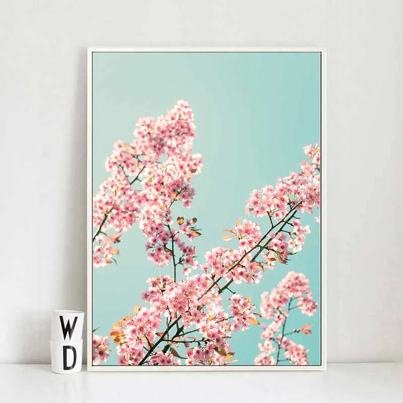 Tranh tháp Eiffel, cúc bất tử, hoa anh đào, hoa ly và xương rồng