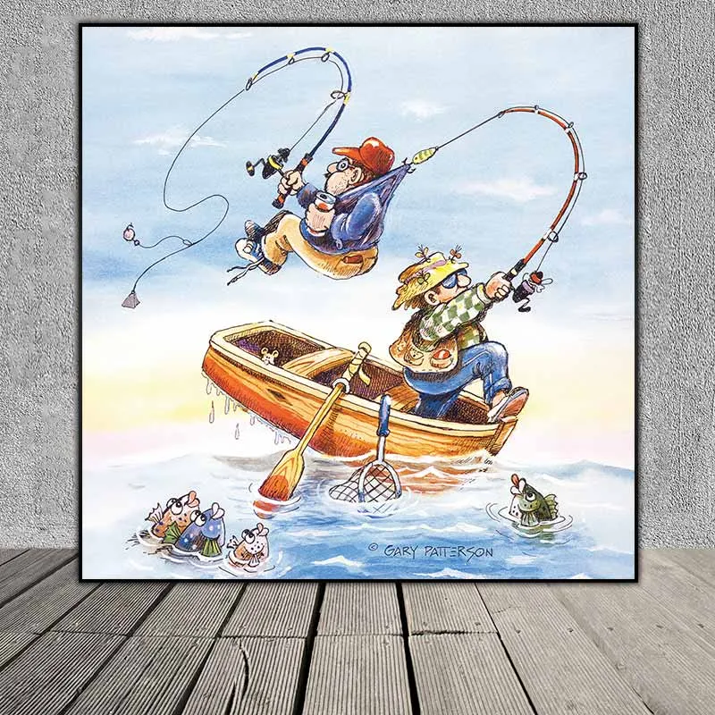 Tranh bộ sưu tập câu cá của họa sĩ Gary Petterson