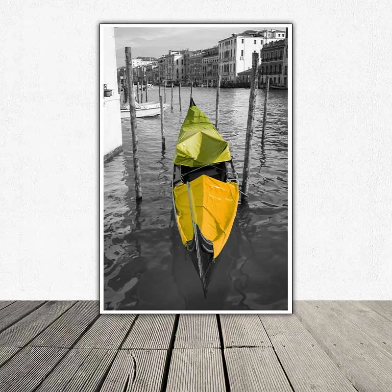 Tranh phong cảnh scandinavian dòng sông venice nước ý