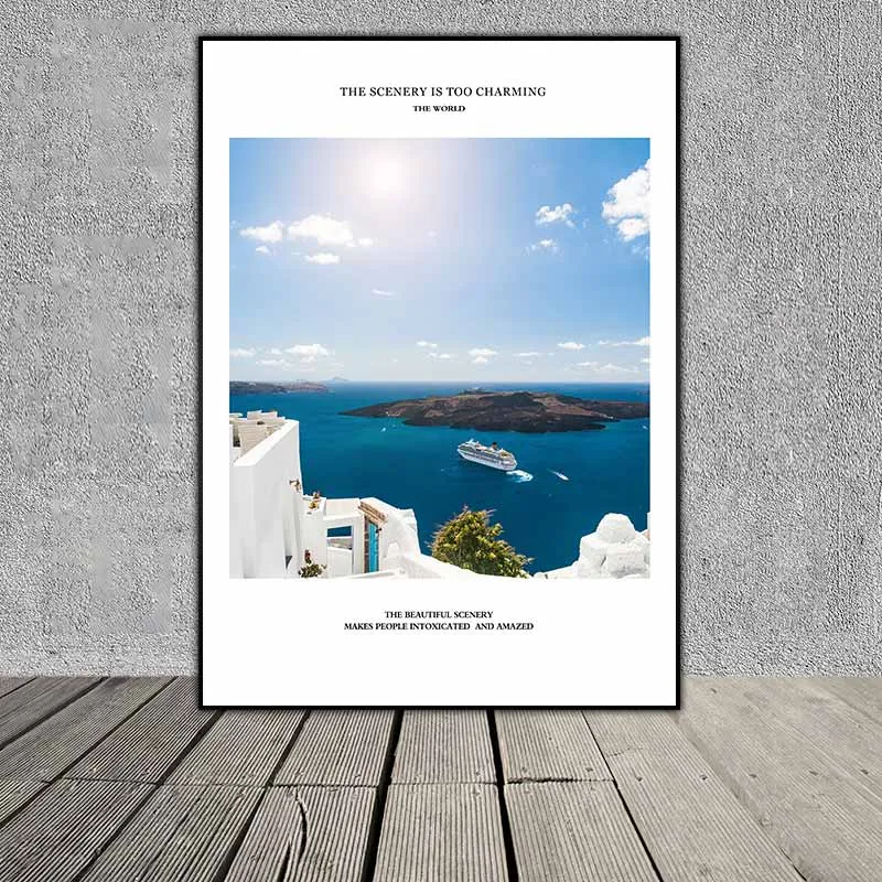 Tranh phong cảnh hòn đảo Santorini, Hy Lạp