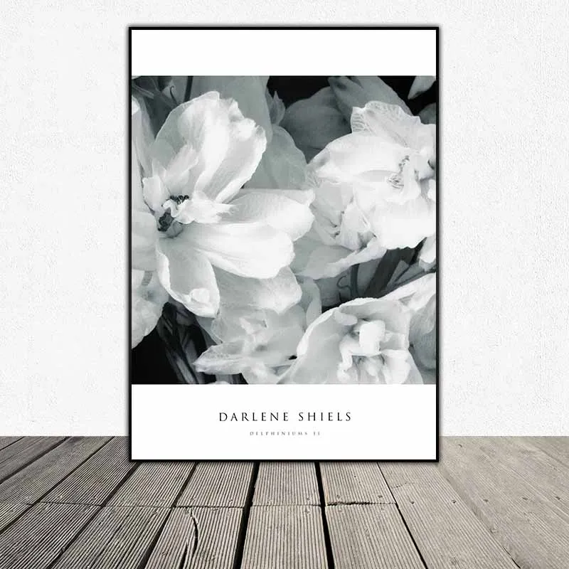 Tranh hoa Thủy tước đơn sắc đen trắng