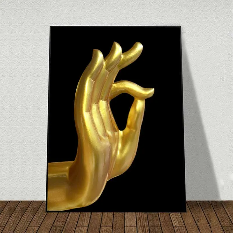 Tranh Phật giáo, bàn tay Phật và hoa sen trắng