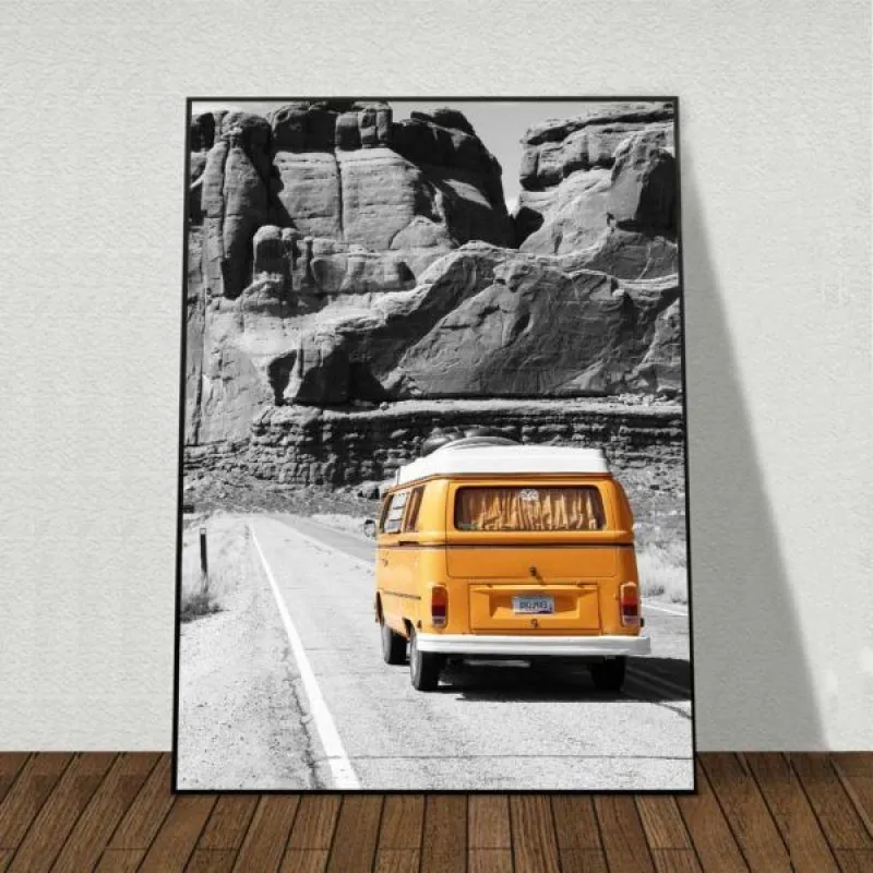 Tranh Scandinavian phong cảnh rừng núi