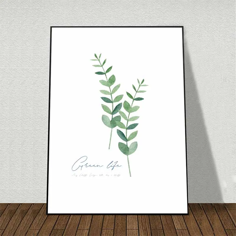 Tranh Scandinavian lá cây nhiệt đới