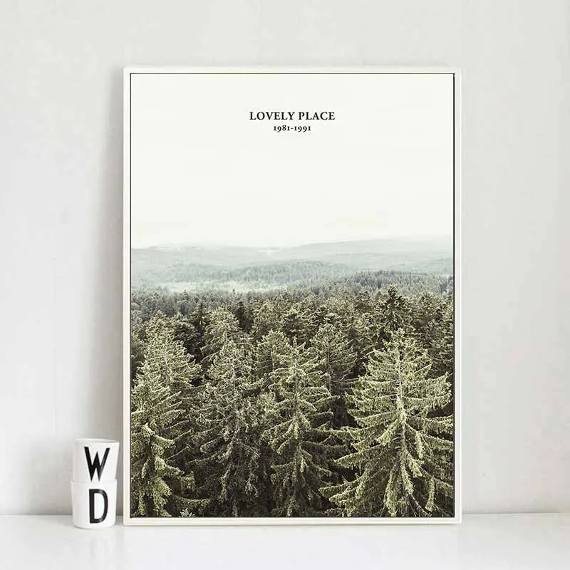 Tranh Scandinavian phong cảnh rừng và biển