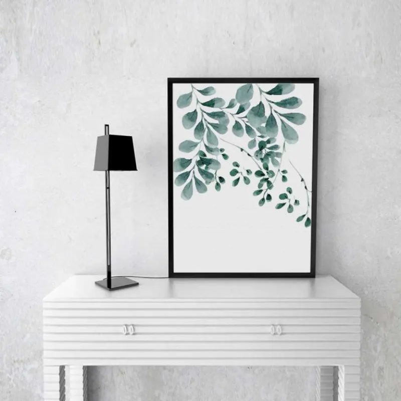 Tranh lá cây nhiệt đới xương rồng, lá trầu bà, lá dương xỉ