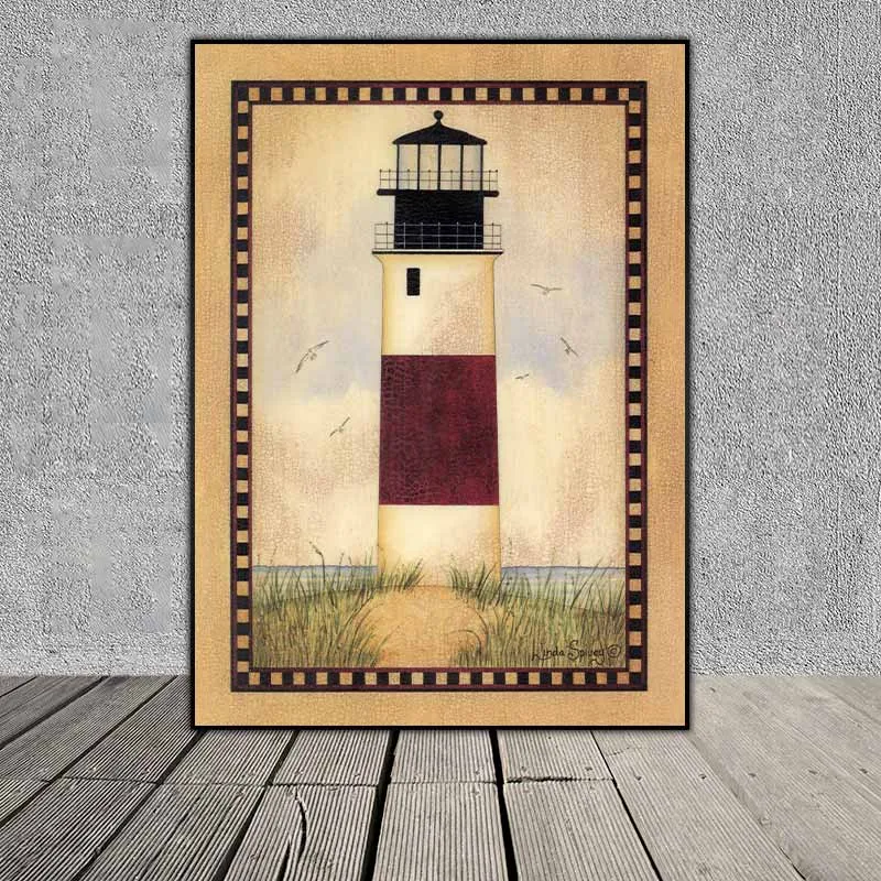 Tranh các ngọn đèn hải đăng - Họa sĩ Linda Spivey