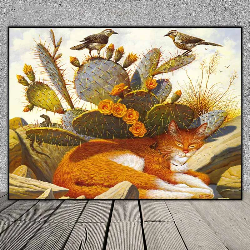 Bộ tranh mèo dễ thương treo phòng bé - Charles M. Wysocki, Jr.