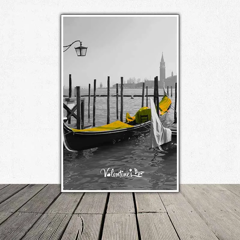 Tranh phong cảnh scandinavian dòng sông venice nước ý