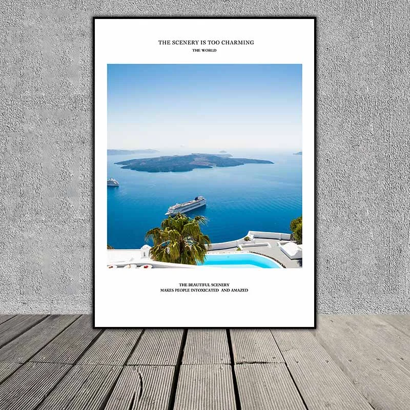 Tranh phong cảnh hòn đảo Santorini, Hy Lạp