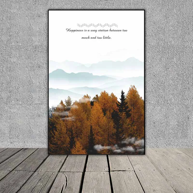 Tranh phong cảnh rừng và núi đồi