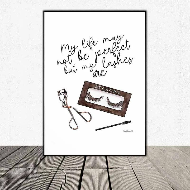 Tranh chủ đề về nail với nhiều màu sắc kết hợp chữ