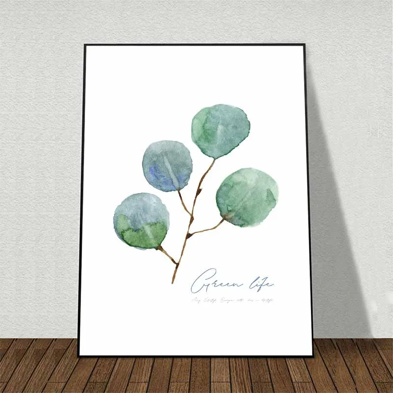 Tranh Scandinavian lá cây nhiệt đới