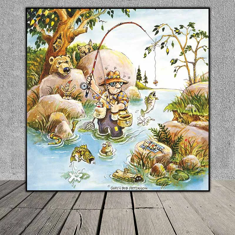 Tranh bộ sưu tập câu cá của họa sĩ Gary Petterson