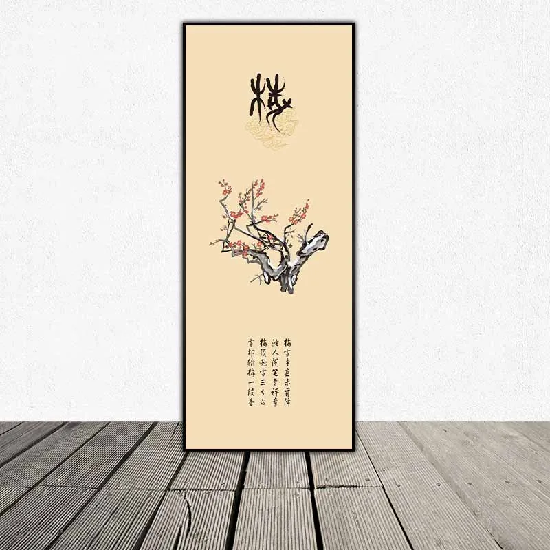 Tranh tứ quý Đào Lan Trúc Cúc treo phòng phòng làm việc, khách sạn, quán ăn