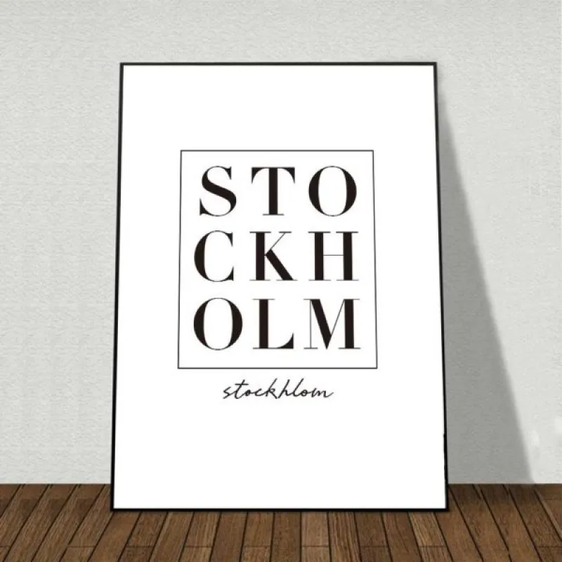 Tranh Scandinavian phong cảnh rừng núi