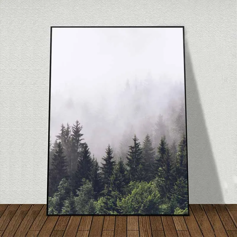 Tranh phong cảnh biển, dòng sông và ngọn rừng thông