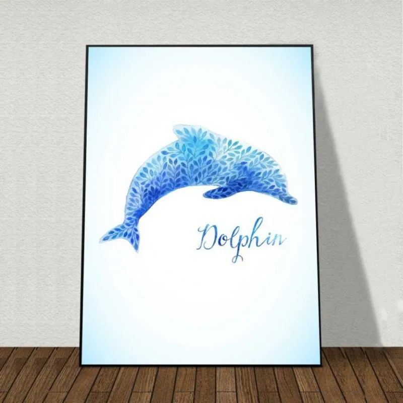 Tranh canvas cá voi và cá heo