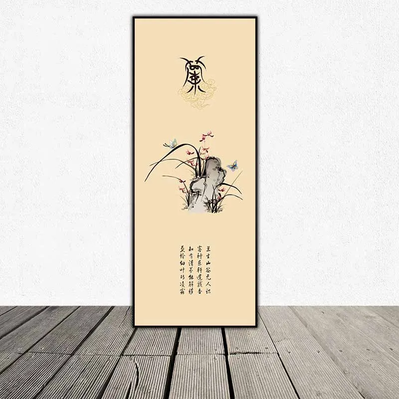 Tranh tứ quý Đào Lan Trúc Cúc treo phòng phòng làm việc, khách sạn, quán ăn