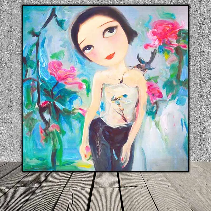 Tranh cô gái theo trường phái siêu thực của họa sĩ Li Li