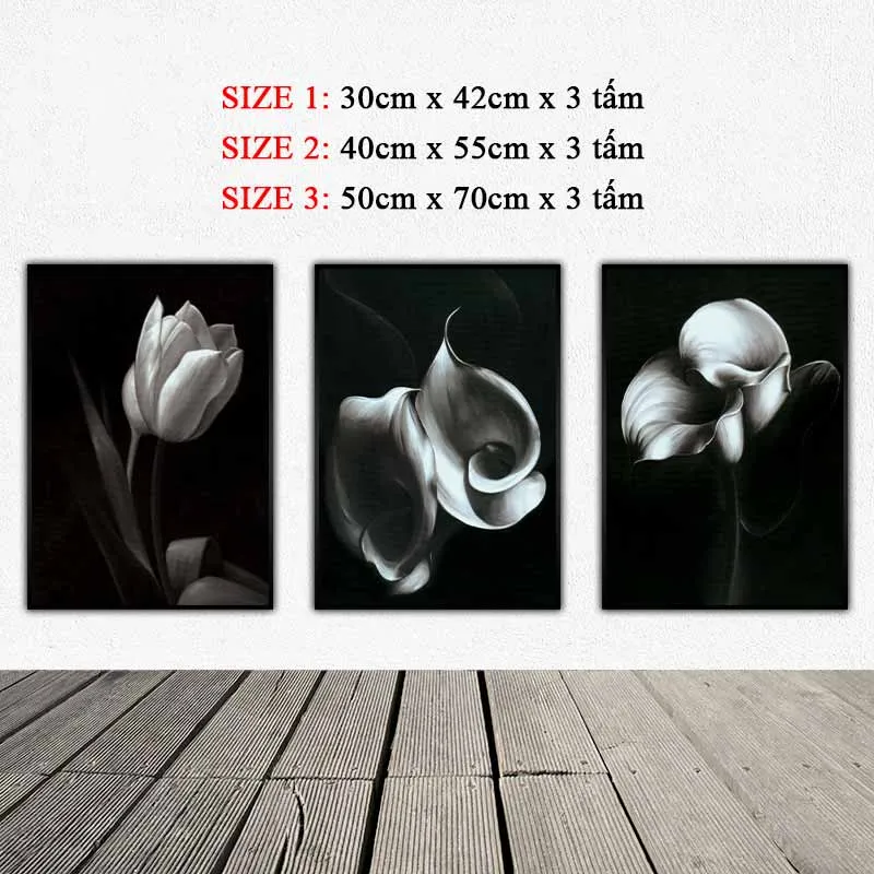 Tranh hoa Tulip, hoa Rum, hoa Vân Môn với nghệ thuật sáng tối