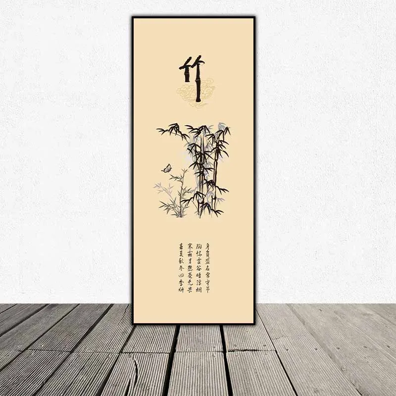 Tranh tứ quý Đào Lan Trúc Cúc treo phòng phòng làm việc, khách sạn, quán ăn