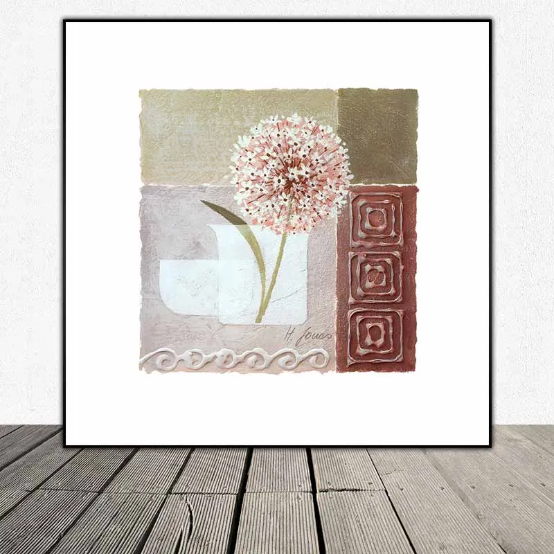 Tranh tĩnh vậy hoa Cẩm tú cầu trừu tượng