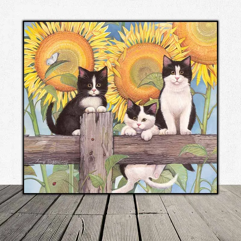 Bộ tranh mèo treo phòng bé của họa sĩ Amy Rosenberg