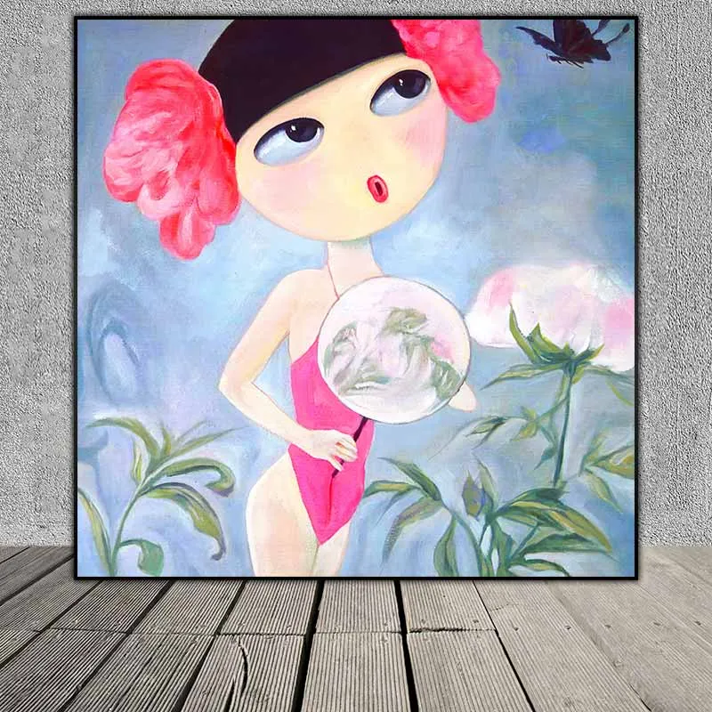 Tranh cô gái theo trường phái siêu thực của họa sĩ Li Li